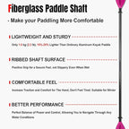 Kayak Paddles with Fiberglass Shaft and Reinforced PP Blade, Floating Adjustable Kayaking Oars, 3 Piece, 220-240 cm/86-94 Inches, 240-260 cm/94-102 Inches