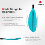 Abahub Kayak Paddle, 90.5 Inches Kayaking Oars for Boating, Canoeing with Free Paddle Leash, Aluminum Alloy Shaft Black/Blue/Green/Orange/Yellow Plastic Blades