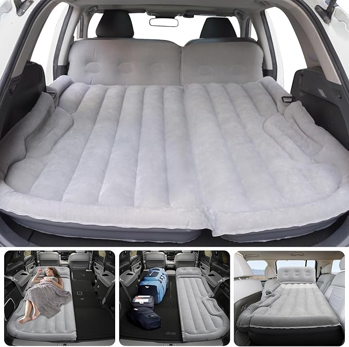 Shademax SUV Air Mattress Inflatable Car Air Mattress for Toyota 4runner RAV4, Jeep Wrangler, Ford Explorer Mattress Outdoor Travel Camping Car Bed with Built-in Pillow for SUV Trunk & Back Seat