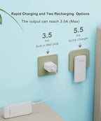 Portable Charger Power Bank with Built-in Cable & AC Plug, 10000mAh Fast USB-C Charger, Slim Mini Battery for iPhone 16/15/14/13/Pro/Max & All USB-C Devices