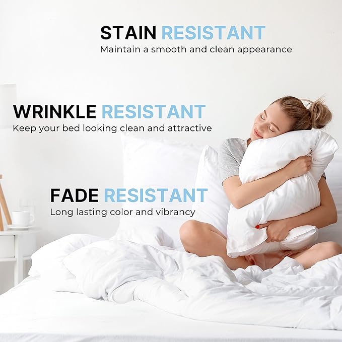 Pillowcases - Ultra Soft Hotel Quality Pillowcase Covers - Comfy, Cozy & Wrinkle Free - Shrinkage and Fade Resistant - Machine Washable Pillow Protectors - (King, Cream, 4 Piece Set)