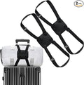Chelmon 2 Pack Luggage Straps, Ajustable Elastic Bungee Belt for Suitcases, Add Extra Bag Easy and Securely for Travel