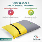 Stuffable Camping Pillow Stuff Sack (Small, Yellow, 2-Pack) - 10 x 14 - for Hiking, Backpacking and Travel Bring Your Own Stuffing