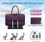 Travel Duffle Weekender Bags for Women - Carry on Overnight with Shoe Compartment Duffle Bag Hospital Bag Dark Purple