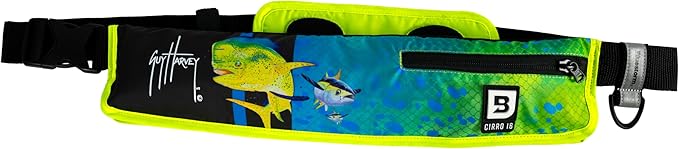 BLUESTORM Cirro 16 Manual Inflatable Belt Pack for Adults | US Coast Guard (USCG) Approved Life Jacket Waist Belt PFD for SUP Paddleboarding, Fishing & Kayaking