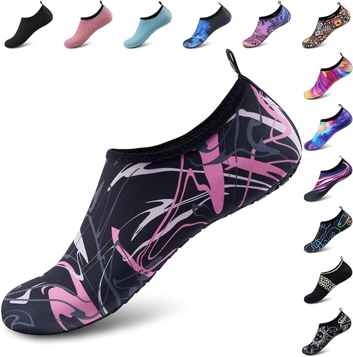 Deevike Water Shoes for Women Men Barefoot Quick-Dry Aqua Socks Slip-on for Beach Swim Surf Yoga Exercise