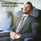 Travel Blanket and Pillow-2-in-1, Ultra-Soft&Compact, One-Piece Airplane Blanket with Hand Luggage Belt and Backpack Clip,Travelers Accessories Gifts, 61x43 Inches (Gray)