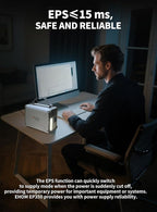 EHOM Portable Power Station 350W (Peak 700W), EP350 299Wh Solar Generator with 120V Pure Sine Wave AC/USB/Car Outlets, Backup Lithium Battery Generator for CPAP Outdoor RV Camping Emergency Blackout