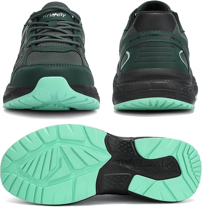 Kricely Men's Trail Running Shoes Non Slip Hiking Shoes Tennis Shoes Fashion Sneakers Workout Footwear