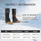 Waterproof Adjustable Leg Gaiters for Men and Women Snow Boot Gaiters for Hiking in Hunting Sand and Mud Mountain Climbing or Snowshoeing