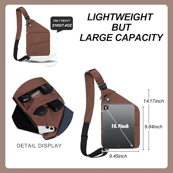 Anti Theft Crossbody Travel Bags for Women Men Cross Body Slim Sling Handbags with S Hook Antitheft