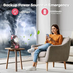 20000mAh Solar Fan with LED Lantern, 10W Solar Panel Rechargeable Battery Powered Camping Fan for Outside, 9 Inch Portable Battery Operated Hurricane Supplies for Picnic, Barbecue, Fishing, Travel