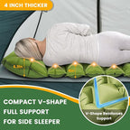 Camping Sleeping Pad, Ultralight Camping Mat with Pillow Built-in Foot Pump, Inflatable Sleeping Pads Compact for Travel, Camping Backpacking Hiking Tent Car Camp Gear