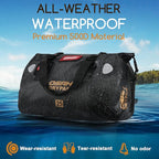 Waterproof Duffel Bag - Motorcycle Dry Bag Tail Bag with Large Storage Space, Waterproof Luggage Duffle Bags with Outer Mesh Zipper Pocket for Camping, Kayaking, Fishing & Traveling