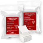 Everlit [2 Pack] Z-Folded Compressed Sterile Gauze 4.5" x 4.1 Yards, 6-Ply White Cotton, Essential First Aid and Stop The Bleed Kit Supply for Home, Medical, and Tactical Emergency Use (2)