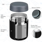 12oz 2 Pack Insulated Food Jar Set for Kids Soup Thermo Hot Food Lunch Container Wide Mouth Leak Proof Stainless Steel Vacuum Bento Box for School Office Travel Outdoors