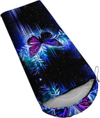 AILONEN Outer Space Astronaut Camping Sleeping Bags,Lightweight & Waterproof,3 Season Warm & Cool Weather,Cartoon Sleeping Bags for Kids,Boys Girls Travelling,Outdoors