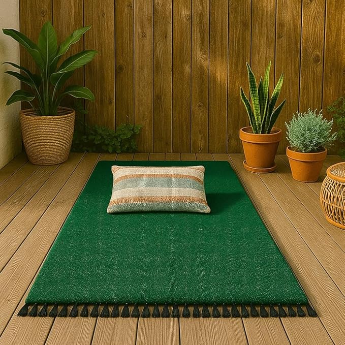 Open Road Goods Solid Color Mexican Yoga Blanket – Large Handwoven Throw for Yoga, Beach, Camping or Home – Soft and Durable Cotton Blend