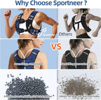 Sportneer Weighted Vest for Women Men: 8lbs/12lbs/15lbs/20lbs/25lbs Weight Vest with Detachable Phone Pouch Rucking Vest for Women Walking Strength Training Muscle Building Weight Loss