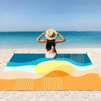 Beach Blanket, Waterproof Sandproof Beach Mat Lightweight Outdoor Picnic Blanket for Travel, Camping, Hiking