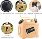 3.2 Gallon/5 Gallon Water Containers with Spigot, BPA Free Water Jug, Military Green Water Tank, Multifunction Water Storage Containers for Camping Outdoor Hiking,Emergency Stroage