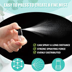 Zhehao 50 Pcs Mini Spray Bottles 2 ml Clear Glass Perfume Bottles Refillable Fine Mist Perfume Atomizer Portable Empty Sample Containers for Cleaning, Essential Oils, Travel (Black Cap)