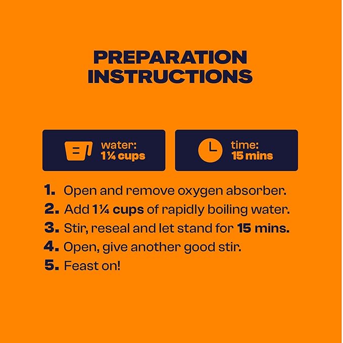 BIGHORN Mountain Food Bourbon BBQ Pulled Pork and Beans - premium freeze dried meals for backpacking food - dehydrated camping food for backpacking meals - 2 Serving