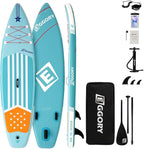 Inflatable Paddle Board,Stand Up Paddle Board Set, Extra Wide SUP Board with Removable Fin, Floating Paddle, Hand Pump, Waterproof Phone Pouch,Traveling Board