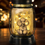 Poodle Gifts for Women/Men, Poodle Solar Lanterns Dog Mom Birthday, Dog Lovers Lantern, Pet Loss Pet Memorial Lights, Solar Garden Decoration Outside for Yard, Patio,Backyard,Porch