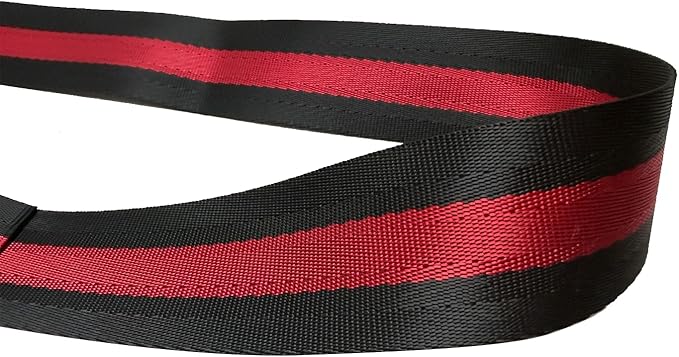 MAGARROW 1.5" Utility Luggage Straps with Buckle Adjustable, 4-Pack (RED/Black, 1.5 in x 3.2 ft)