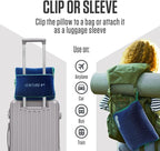 VENTURE 4TH Travel Blanket Pillow – Premium Ultra-Soft & Warm 2-in-1 Blanket or Pillow for Airplane, Car & Bus – Compact, Lightweight & Portable – Lint-Free, No Shedding, No Pilling - Navy/Teal