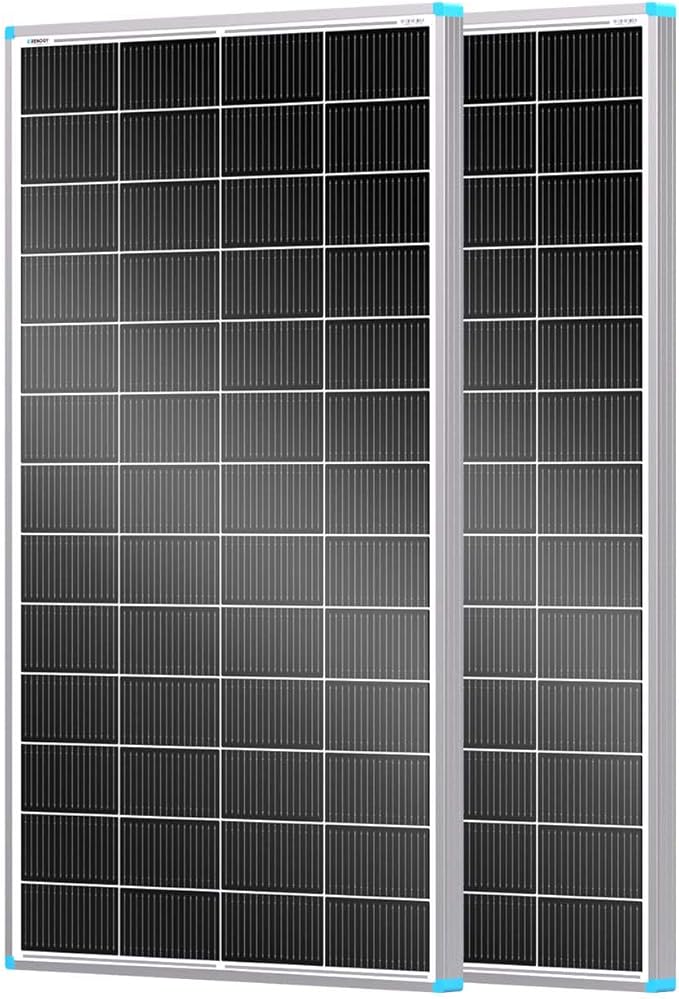 Renogy 2 Pack 200 Watt Solar Panels N-Type 24 Volt, 400W Solar Panel 16BB 25% High-Efficiency, PV Module Power Charger for RV Marine Cabin Roof Home Farm Battery