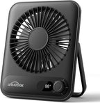 Small Desk Fan Personal Fans: 2000mah 10 Hours Battery Office Quiet Mini Desktop Fan Portable Rechargeable Travel Essentials