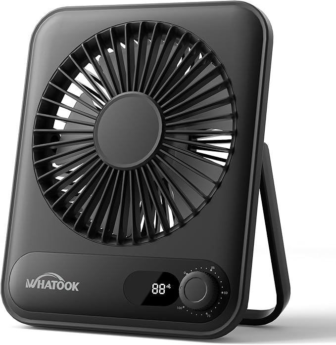 Small Desk Fan Personal Fans: 2000mah 10 Hours Battery Office Quiet Mini Desktop Fan Portable Rechargeable Travel Essentials
