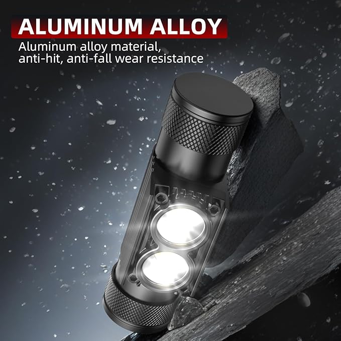 Headlamp Rechargeable, High Lumen Super Bright 180°Beam LED Head Lamp, Head Lights for Forehead, IPX6 Headlamps for Adults, 6 Modes, Fishing, Camping, Running, and Walking Dogs (H25A)