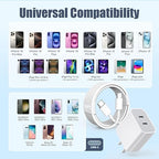 iPhone 17 Air/16e/15 Pro Max Charger Fast Charging, 2Pack 20W Dual USB C Fast Charger Block 10FT Long USB C to C Charging Cable Cord for iPhone 17/17 Pro/17 Pro Max/16 Pro Max/15 Pro/15 Plus/iPad Pro