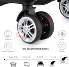 Kono Carry On Luggage Set Lightweight Airline Approved Carry On Suitcase with TSA Lock Spinner Wheels Durable Luggage Hardside Black