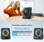 Small Desk Fan Personal Fans: 2000mah 10 Hours Battery Office Quiet Mini Desktop Fan Portable Rechargeable Travel Essentials