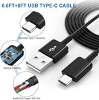 Type C Charger Fast Charging,Android Phone Charger Block with USB C Charger Cables 6.6Ft & 8Ft for S26/S25/S23/S22/S21/S20/S10/S10 Plus/S10E/S9/S8/S21Ultra/S22+/S22 Ultra/Note 8/9/10/20