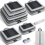 8 Set/6 Set/4 Set Compression Packing Cubes for Travel, Lightweight Vacation Travel Essentials, Travel Accessories for Suitcase Organizer Bags Set, Durable Luggage Organizer