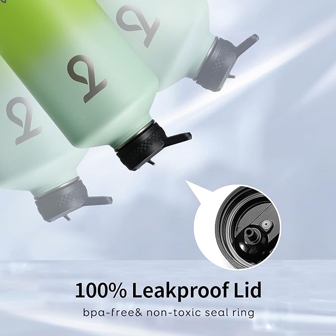 Trebo One Gallon Water Bottle Insulated with Paracord Handle,128oz Stainless Steel Sports Large Jug,Food-grade Double Wall Vacuum with Straw Spout Handle Lids, Leakproof Keep Cold & Hot, Dark Green