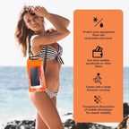 IP68 Waterproof Dry Bag, 2L - Roll Top Waterproof Pool Bag，Dry Bags for Kayaking Waterproof-w/Phone Pouch,Large Waterproof Phone Pouch,Boating & Kayak Accessories Camping (Orange 2L)