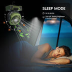 20000mAh Portable Camping Fan, Rechargeable Battery Powered Fan with Remote Control & Oscillating, LED Display, Light, Timer, Rotation, Hanging Hook for Outdoor Camp, Beach, Travel Tent