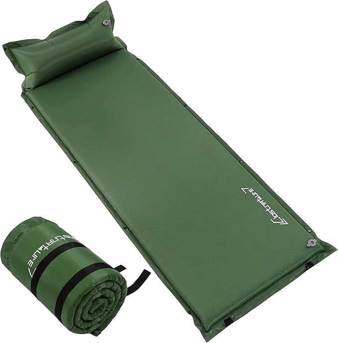 Clostnature Self Inflating Sleeping Pad for Camping - 1.5/2/3 inch Camping Pad, Lightweight Inflatable Camping Mattress Pad, Insulated Foam Sleeping Mat for Backpacking, Tent, Hammock