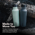 Corkcicle Sport Canteen - Keeps Drinks Cold 25 Hours - Stainless Steel Water Bottle - Triple-Insulated - Spill-Proof - Summer Drinkware Gift - Keeps Drinks Ice Cold - 20 oz - Rucksack