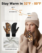 RIGWARL Upgraded Plush Gloves for Cold Weather, Women Men Winter Gloves for Late Fall and Early Winter, Warm Running Gifts