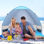 G4Free Large Pop up Beach Tent for 3-4 Person, UPF 50+ Automatic Sun Shelter Canopy Portable Outdoor Cabana Sun Umbrella