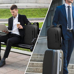 hk Backpack for Men Business Slim Backpack with USB Charger Computer Lightweight Anti-theft Travel Backpacks 17.3 inch Water Resistant Laptop Bag for Work Office College-Black
