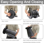 Upgraded XXL Collapsible Stool with Cushion,19.7"H-11.8"D Telescoping Folding Stool for Adults,More Sturdy Portable Camping Stools with Load Capacity 1000lbs for Outdoor,Garden,Fishing,Hiking