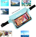 Waterproof Waist Pouch Dry Belt Bag Fanny Pack Keep Your Key Fob Wallet Kindle Phone Dry Perfect For Swim Surf Snorkel(Light Green)